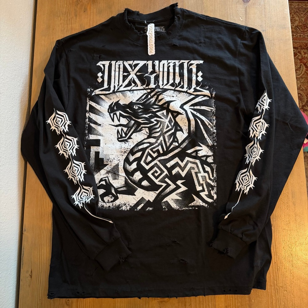 Vox Yomi Doom Metal Band Tee Long Sleeve Distressed Dragon XL Japan Tour 2026